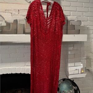 Red Sequin Dress